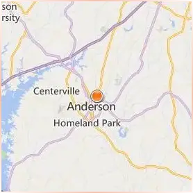 Anderson University Location Map Anderson University Location Map