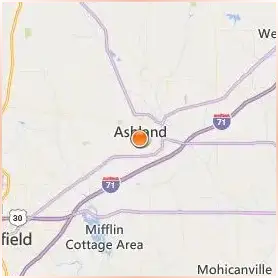 Ashland University Location Map