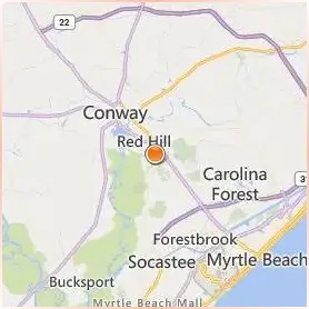 Coastal Carolina University Location Map