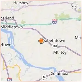 Elizabethtown College Location Map