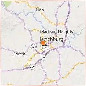Lynchburg College Location Map Lynchburg College Location Map