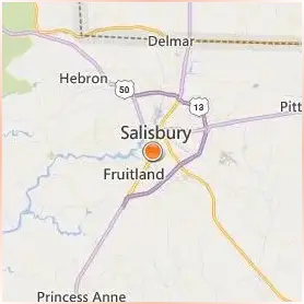 Salisbury University Location Map