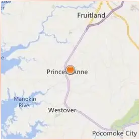 University of Maryland Eastern Shore Location Map