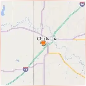 University of Science and Arts of Oklahoma Location Map